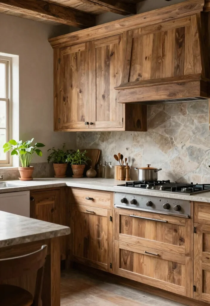 14 Rustic Modern Kitchen Ideas with Balanced Style 4. Natural Materials Galore 0