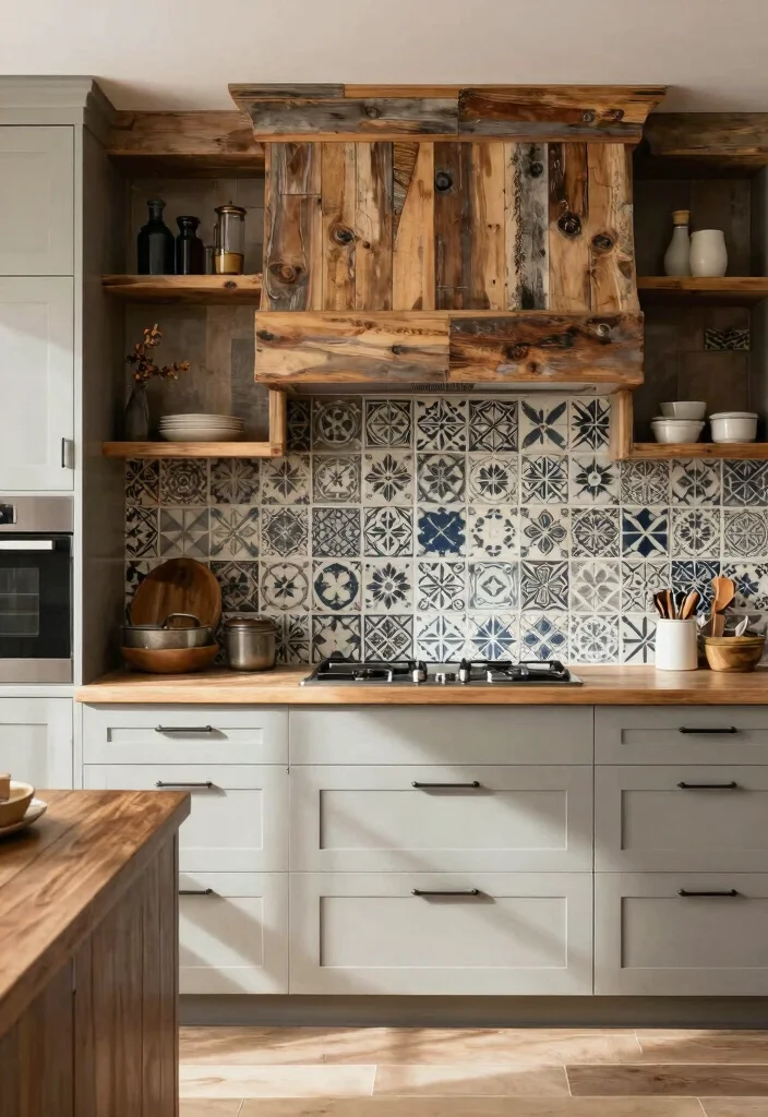 14 Rustic Modern Kitchen Ideas with Balanced Style 7. Unique Backsplashes 0