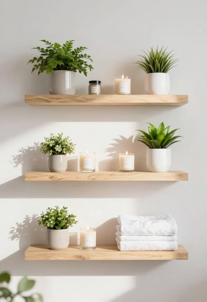 14 Small Bathroom Storage Ideas That Actually Work 12 14 Small Bathroom Storage Ideas That Actually Work 2. Floating Shelves 0