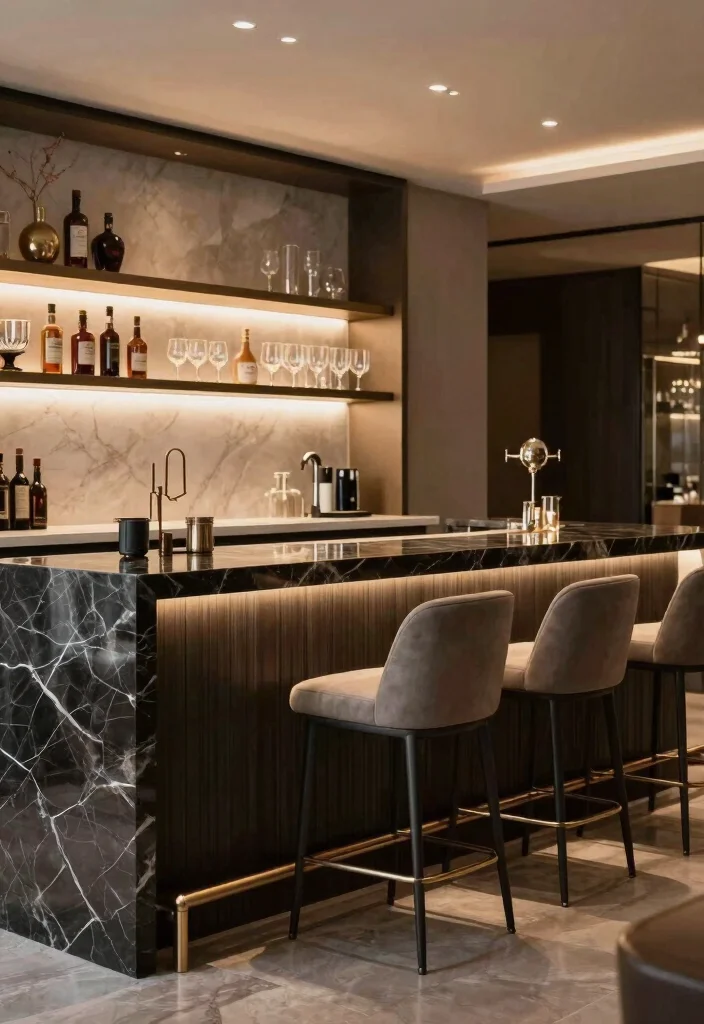 18 Luxury Kitchen Ideas with High End Finishes 13. Bar Areas for Entertaining 0