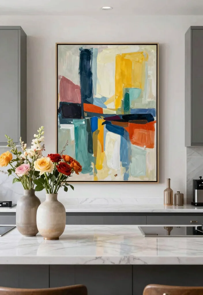 18 Luxury Kitchen Ideas with High End Finishes 17. Artistic Touches with Decor 0