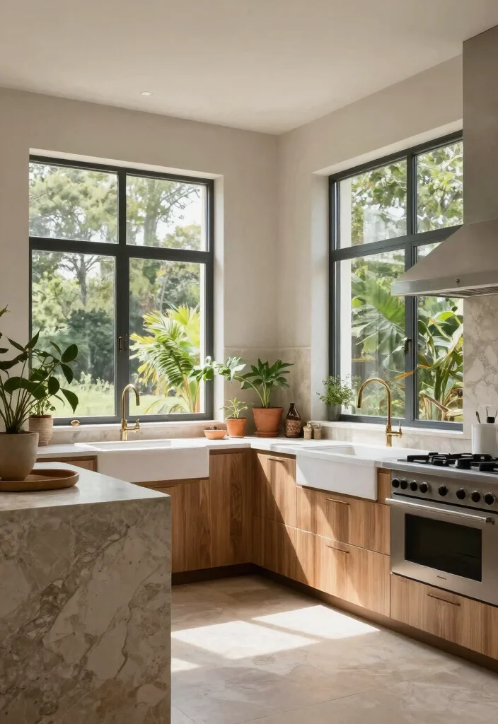 18 Luxury Kitchen Ideas with High End Finishes 18. Outdoor Inspired Design 0